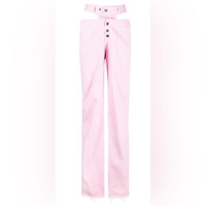 ERALDO JULFER cut-out detail cotton jeans SIZE S dark pink